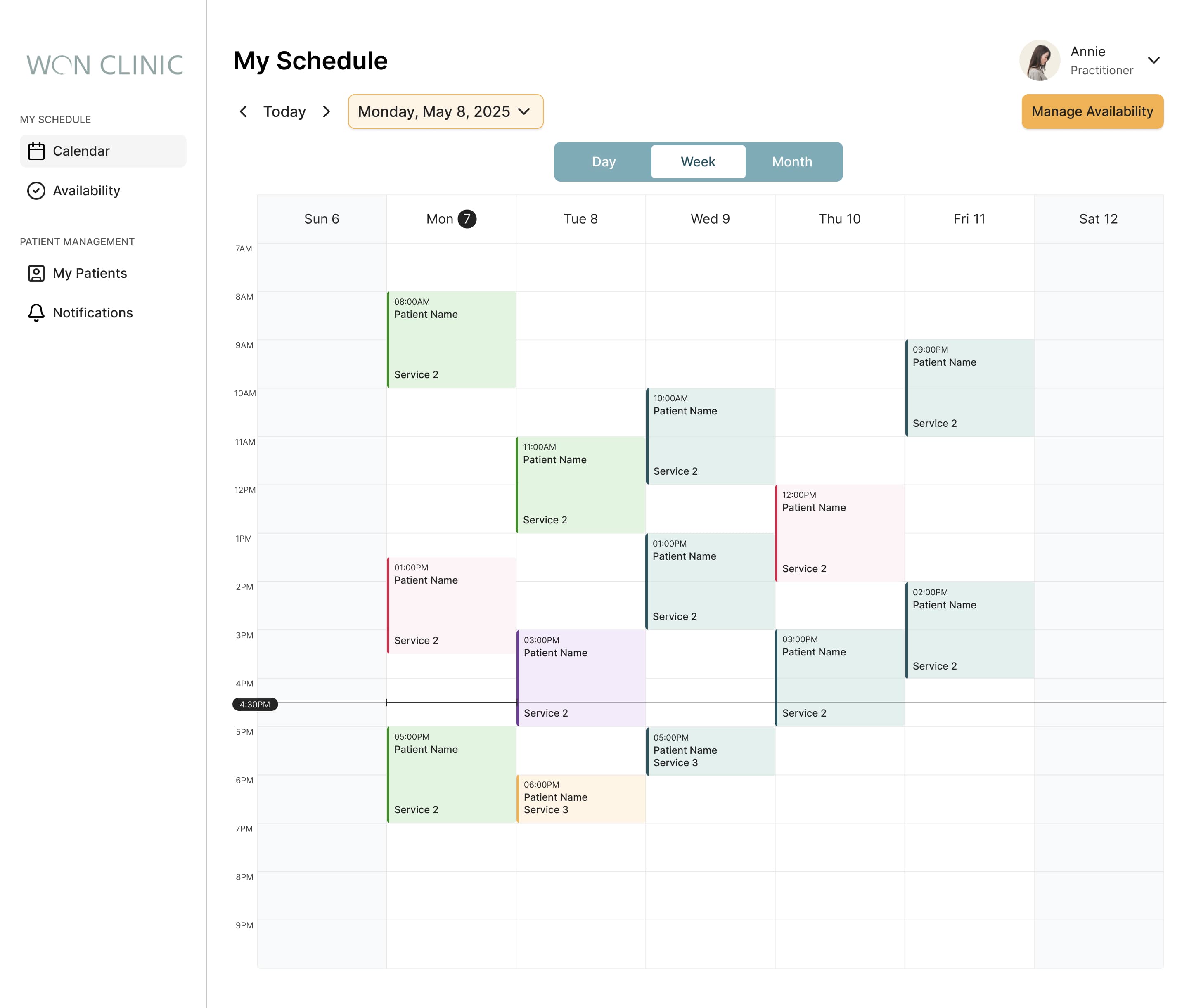 A friendly staff member assisting a patient.